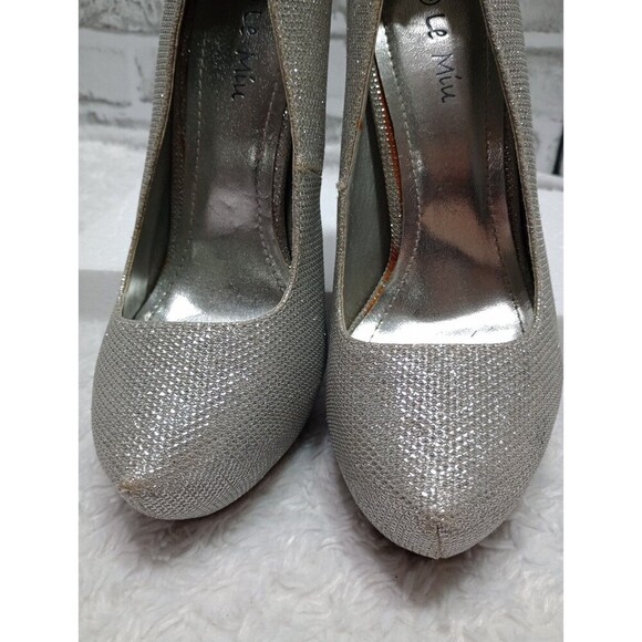 Le Miu Women's Elsa-B Stiletto Heel Shoes Silver  8 - Picture 10 of 15